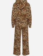 defox Compleu de trening Maro deschis cu imprimeu leopard Bluză și Pantaloni largi Edilessa