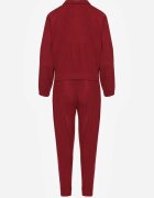 defox Compleu sport Bordeaux din material reiat Bluză cu guler și pantaloni cu elastic în talie Kerulla