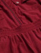 defox Compleu sport Bordeaux din material reiat Bluză cu guler și pantaloni cu elastic în talie Kerulla