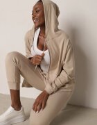defox Compleu trening Bej Bluză cu glugă cu fermoar și pantaloni tip jogger Nedisare