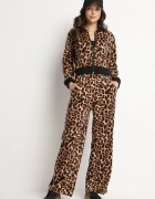 defox Compleu Trening Maro Leopard Bluză cu manșete și Pantaloni largi Sonaniela