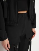 defox Compleu Trening Negru Bluză cu fermoar și Pantaloni Slim în stil Utility Telavienna