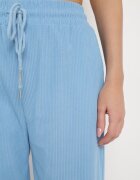 defox Pantaloni Albaștri Cu Dungi Cu Picioare Largi și Cu Elastic în Talie Itrulla