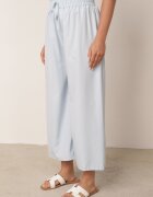 defox Pantaloni Albastru deschis Largi cu Talie Înaltă cu Viscoză și Elastic în Talie Criseldas
