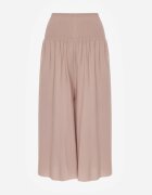 defox Pantaloni Bej de bumbac cu picioare foarte largi Fenala