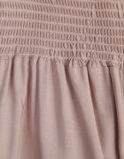defox Pantaloni Bej de bumbac cu picioare foarte largi Fenala