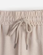 defox Pantaloni Bej Largi cu Buzunare și Elastic în Talie și Șnur Enivia