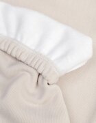 defox Pantaloni de trening din bumbac bej cu șnur și căptușeală din polar Saliavera
