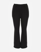 defox Pantaloni de trening Negre tip clopot cu elastic în talie Efravella