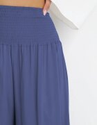 defox Pantaloni din bumbac albastri cu picioare foarte largi Fenala