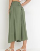 defox Pantaloni din bumbac Verde foarte largi Fenala