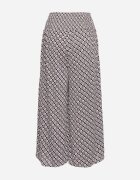 defox Pantaloni Granat Lărgi din bumbac cu Talie Înaltă și Elastic Tolaria