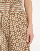 defox Pantaloni Larghi Bej cu Talie Înaltă Pabay