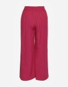 defox Pantaloni Largi Mov închis cu Talie Înaltă din Vâscoză și Elastic în Talie Criseldas