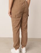 defox Pantaloni Maro în stil cargo cu talie înaltă Belseli