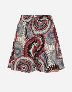 defox Pantaloni scurți Negri din Bumbac cu Model Boho Kolariela