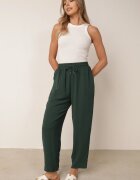 defox Pantaloni Verzi Lejeri cu Buzunare și Elastic în Talie și Șnur Enivia