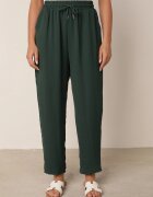 defox Pantaloni Verzi Lejeri cu Buzunare și Elastic în Talie și Șnur Enivia