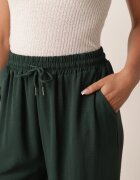 defox Pantaloni Verzi Lejeri cu Buzunare și Elastic în Talie și Șnur Enivia