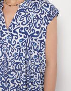 defox Rochie Albastră din bumbac cu croială evazată Oversize Liravina
