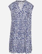 defox Rochie Albastră din bumbac cu croială evazată Oversize Liravina