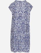 defox Rochie Albastră din bumbac cu croială evazată Oversize Liravina