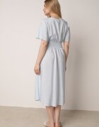 defox Rochie Albastru deschis din Bumbac Cloș cu buline Toliennea