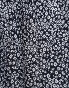 defox Rochie Bleumarin Cambrată Din bumbac Florală Cu bretele Legată la spate Neliora