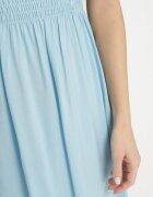 defox Rochie cloș de bumbac albastră deschisă cu mâneci bufante și top elastic Veliova