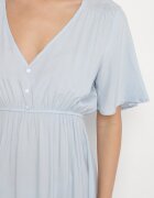 defox Rochie din bumbac albastru deschis cu croi evazat Liranelle