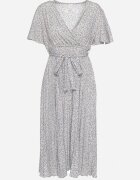 defox Rochie Evazată Albastră cu elastic în talie și curea textilă Prissa