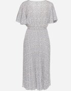 defox Rochie Evazată Albastră cu elastic în talie și curea textilă Prissa