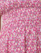 defox Rochie Fucsia de bumbac pe bretele reglabile cu decolteu elastic Risetta