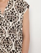 defox Rochie Neagră de Bumbac cu croi evazat decorată cu volan Linola