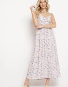 defox Rochie Roz deschis Din bumbac Cloche cu imprimeu floral cu bretele reglabile Rosapia