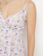 defox Rochie Roz deschis Din bumbac Cloche cu imprimeu floral cu bretele reglabile Rosapia