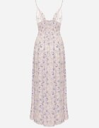 defox Rochie Roz deschis Din bumbac Cloche cu imprimeu floral cu bretele reglabile Rosapia