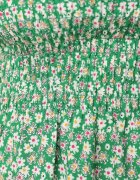 defox Rochie Verde din Bumbac pe bretele reglabile cu decolteu elastic Risetta