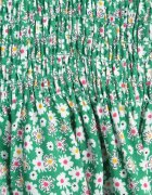 defox Rochie Verde din Bumbac pe bretele reglabile cu decolteu elastic Risetta