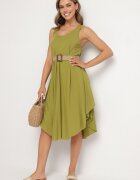 defox Rochie Verde închis Cloș din Bumbac Tesaxelle