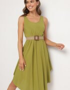 defox Rochie Verde închis Cloș din Bumbac Tesaxelle