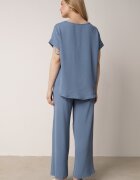 defox Set Albastru deschis din Viscoză Tricou cu mânecă scurtă și Pantaloni lejeri cu elastic cu buzunare Efraline