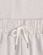 defox Set Bej cu Viscoză Bluză Decorată Nasturi și Pantaloni scurți Nitamea