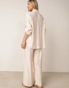 defox Set Bej deschis din Vâscoză Cămașă și Pantaloni Sesanila