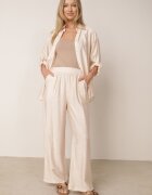 defox Set Bej deschis din Vâscoză Cămașă și Pantaloni Sesanila