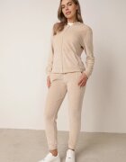 defox Set de Trening Bej deschis din Velur cu Bluză și Pantaloni Ariliv
