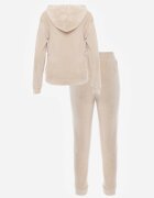 defox Set de Trening Bej deschis din Velur cu Bluză și Pantaloni Ariliv