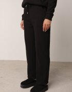 defox Set de trening Negru din polar 2 piese cu Bluză și Pantaloni Largi Aldonor