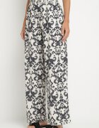 defox Set Negru din Viscoză cu Model Ornamental Cămașă și Pantaloni Evialirae