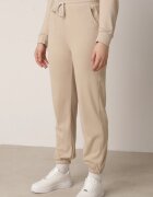 defox Set Trening Bej Hanorac cu glugă și buzunar cangur și pantaloni Liriela
